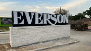 Large outdoor channel letter sign mounted on a commercial building