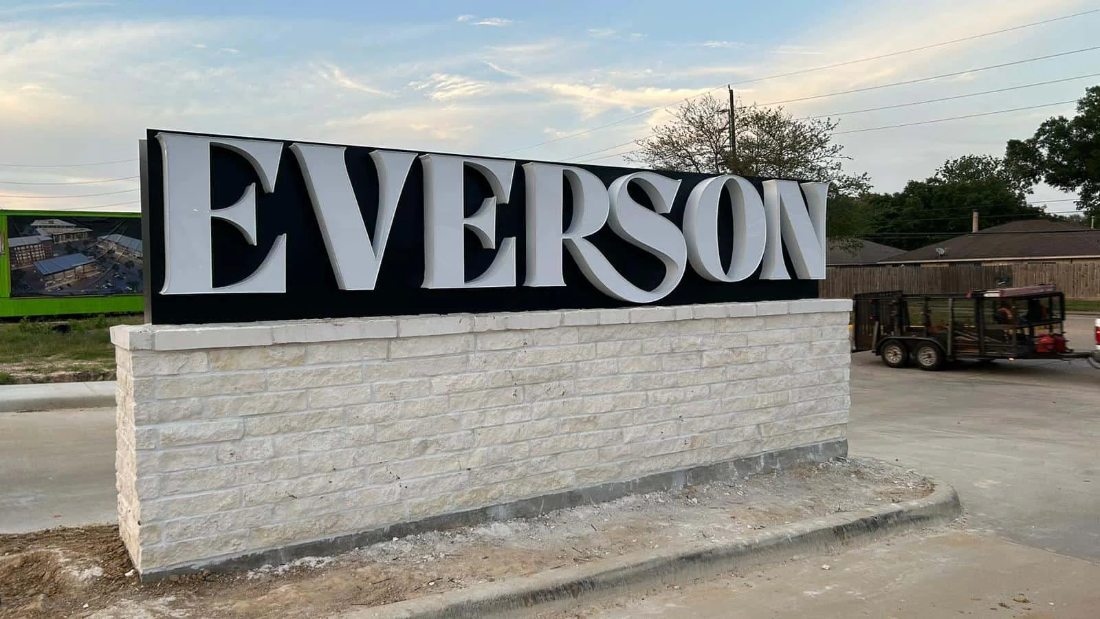 monument sign installation