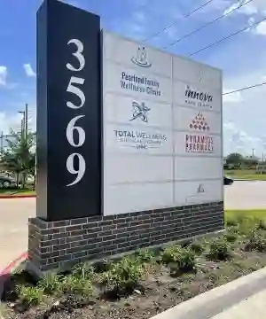 Monument sign installed by Uni Signs Katy TX requiring sign permit