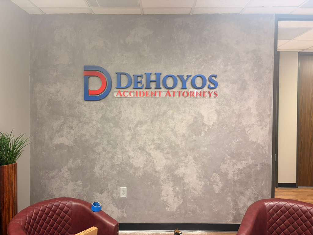 Interior backlit lobby logo sign