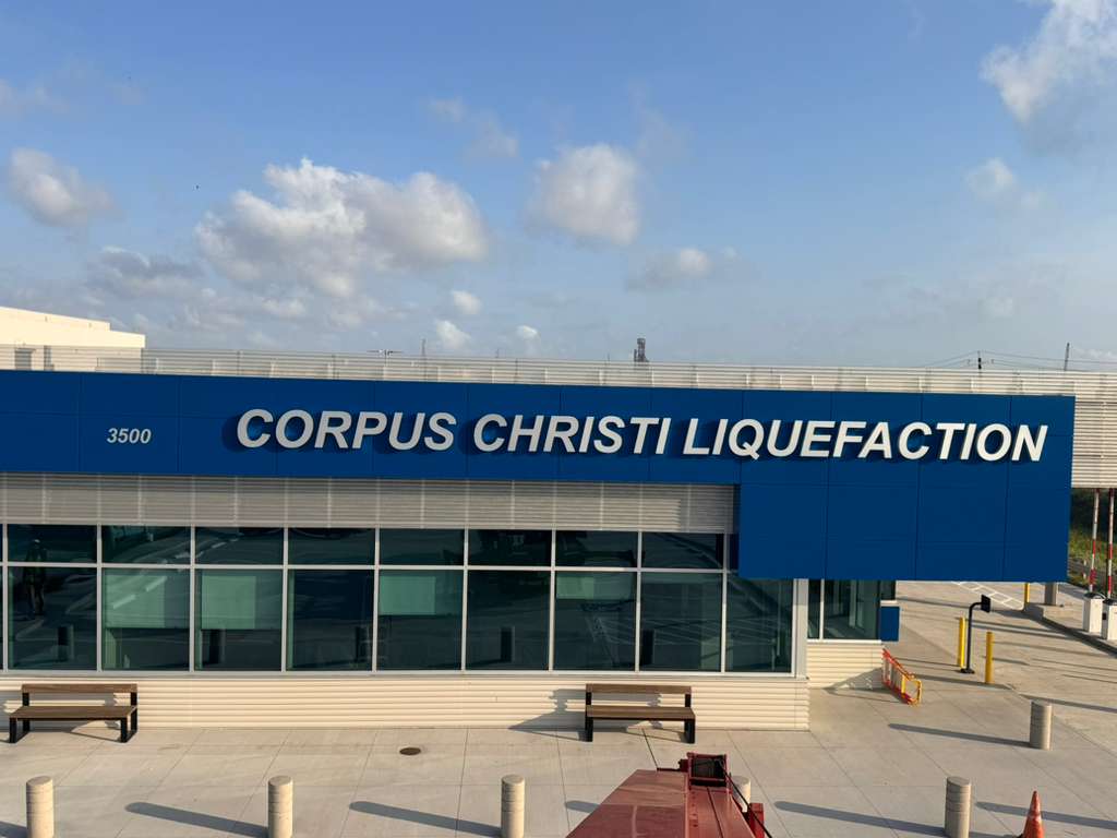 Large commercial channel letter sign installation