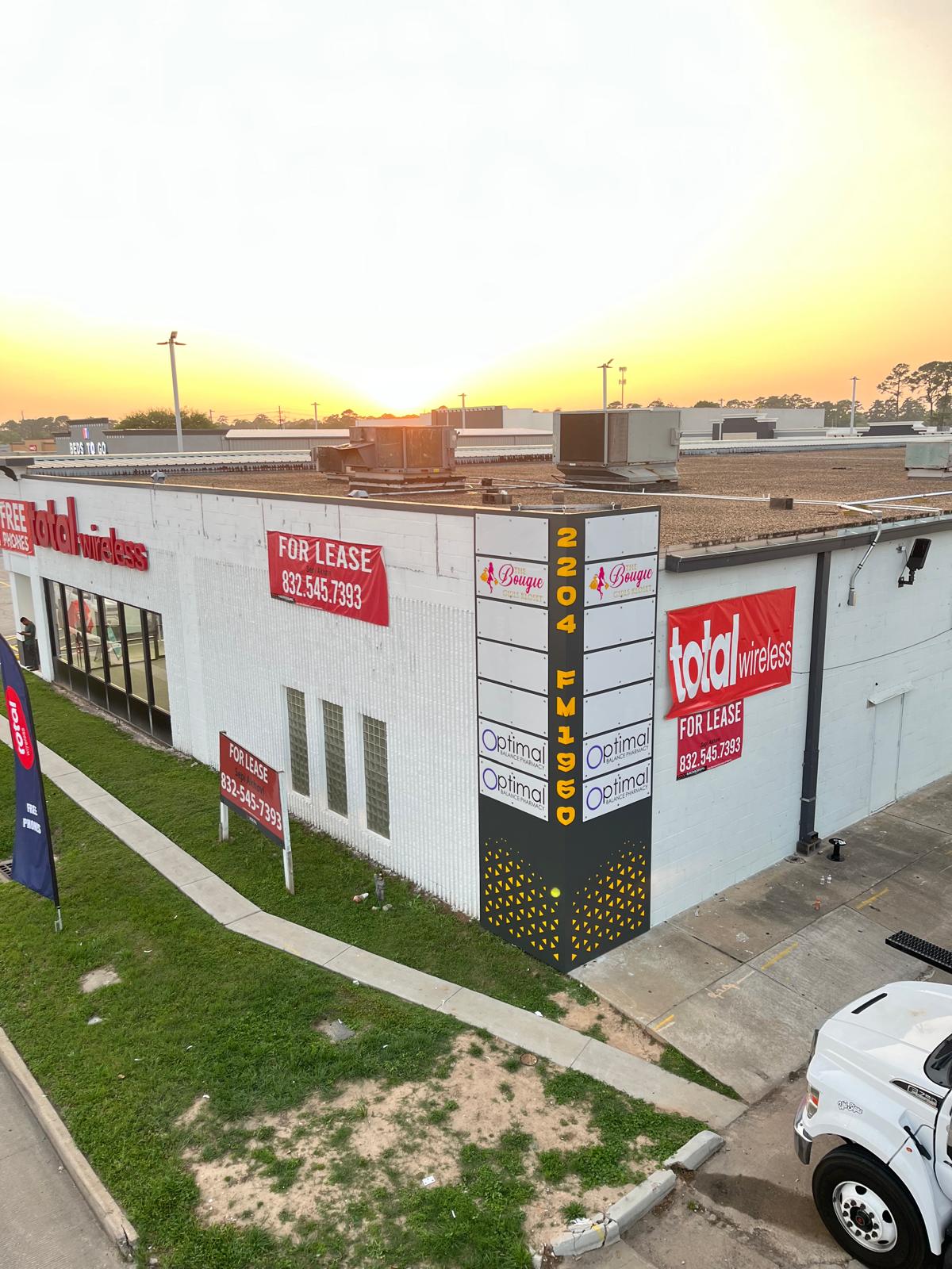 custom monument sign houston tx - 2204 FM 1960 multi-tenant center