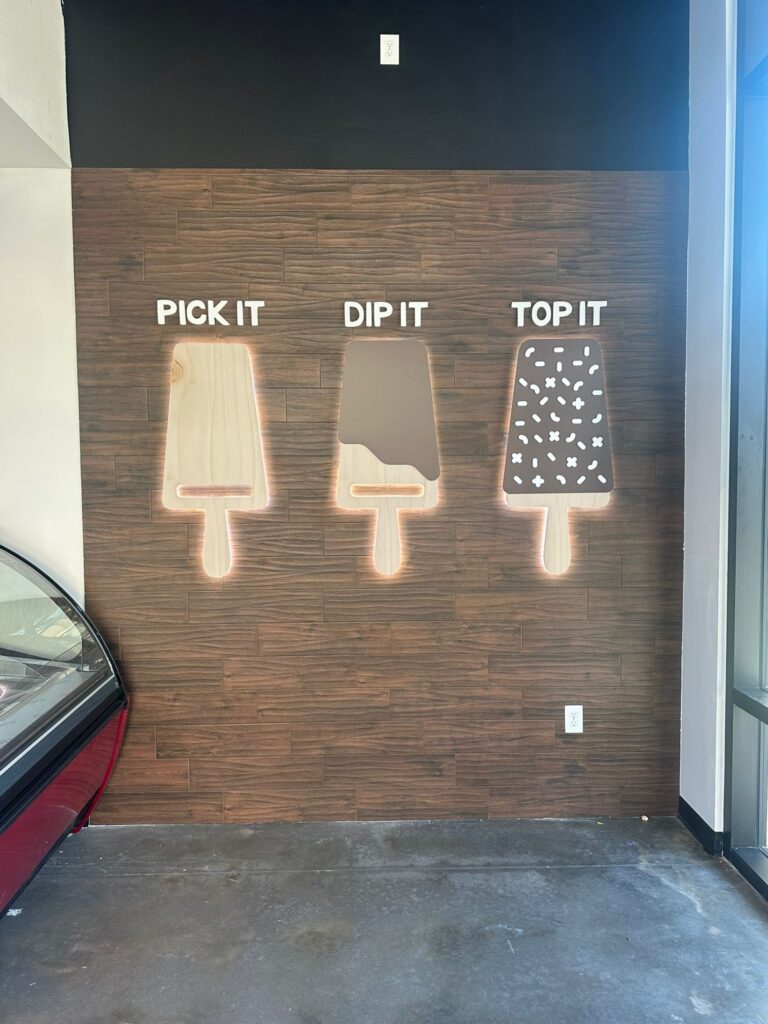 full-service signage katy tx - wall graphics - popsicle shop