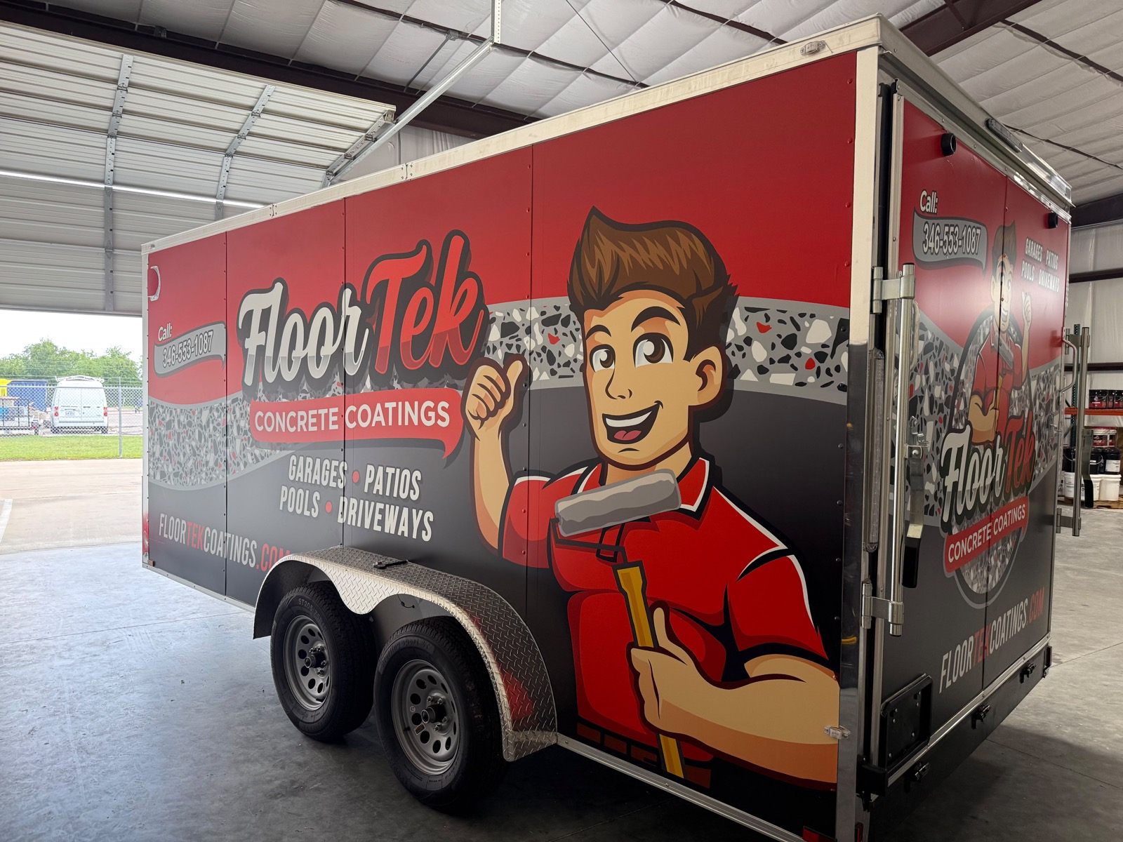 commercial vehicle wrap katy tx - FloorTek Concrete Coatings